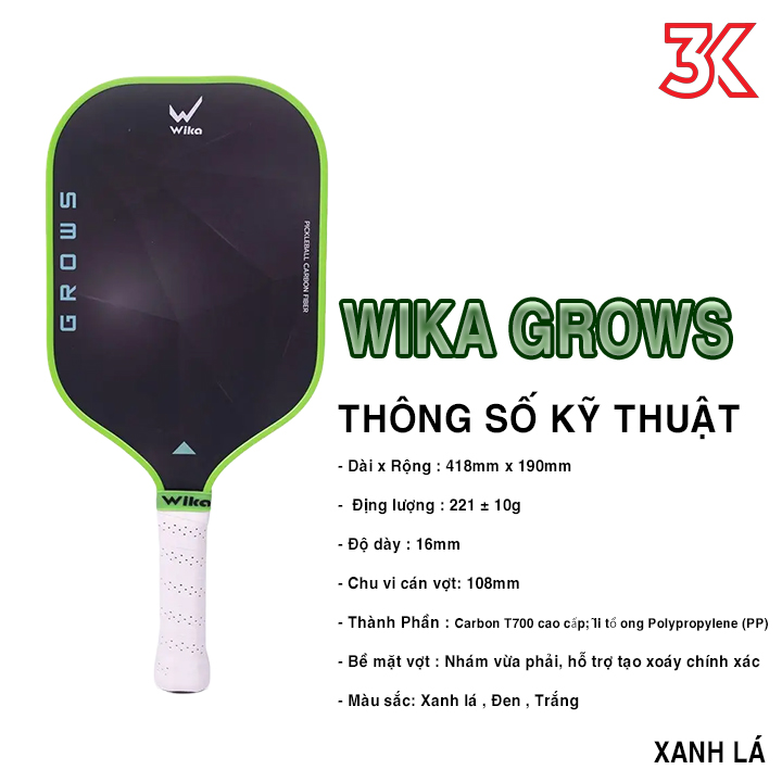 Vợt Pickleball Wika Grows 1 vợt 1 hộp