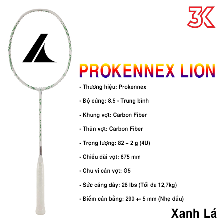 Vợt Cầu Lông Prokennex Lion 1 Khung 1 Túi  [Chính hãng][bảo hành 6T]