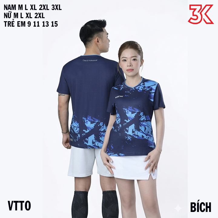 Áo cầu lông thể thao VICTEC STRIKE ON Size Nam Nữ Trẻ Em