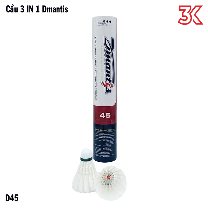 Hộp cầu lông 3in1 Dmantis D45 12 Quả 2 Tốc độ 74 75 [Chính hãng]