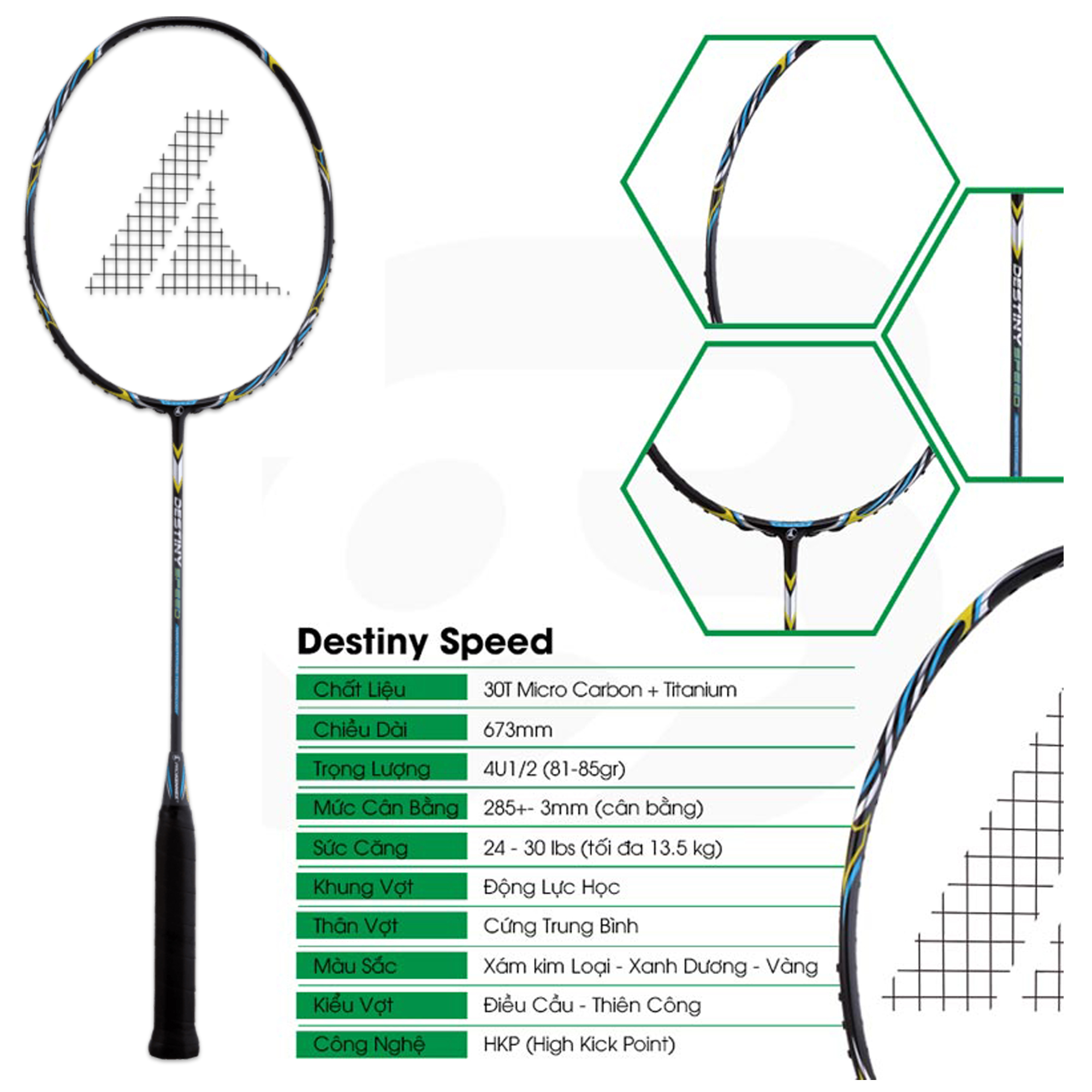 Vợt cầu lông ProKennex DESTINY SPEED 1 vợt 1 túi