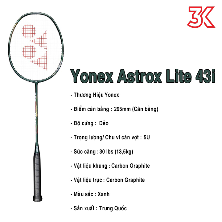 Vợt Cầu Lông Yonex Astrox Lite 43i 5U 1 khung vợt 1 túi [Chính hãng][bảo hành 3T]