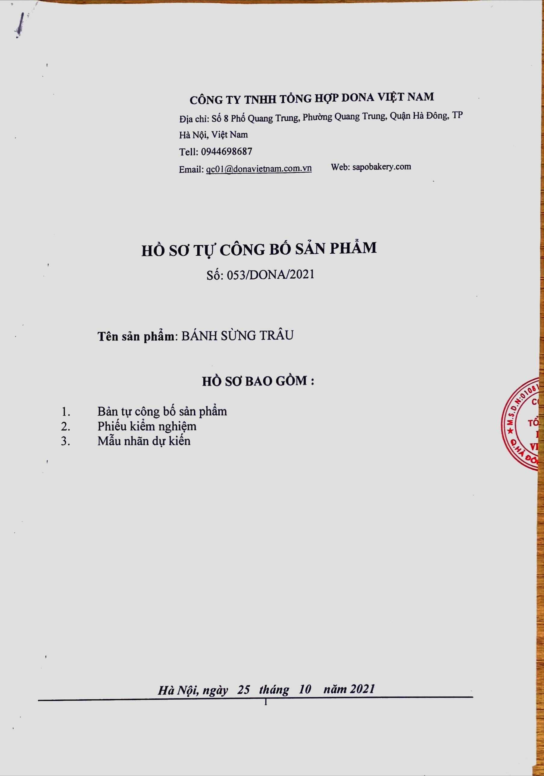 CÔNG BỐ BÁNH SỪNG TRÂU