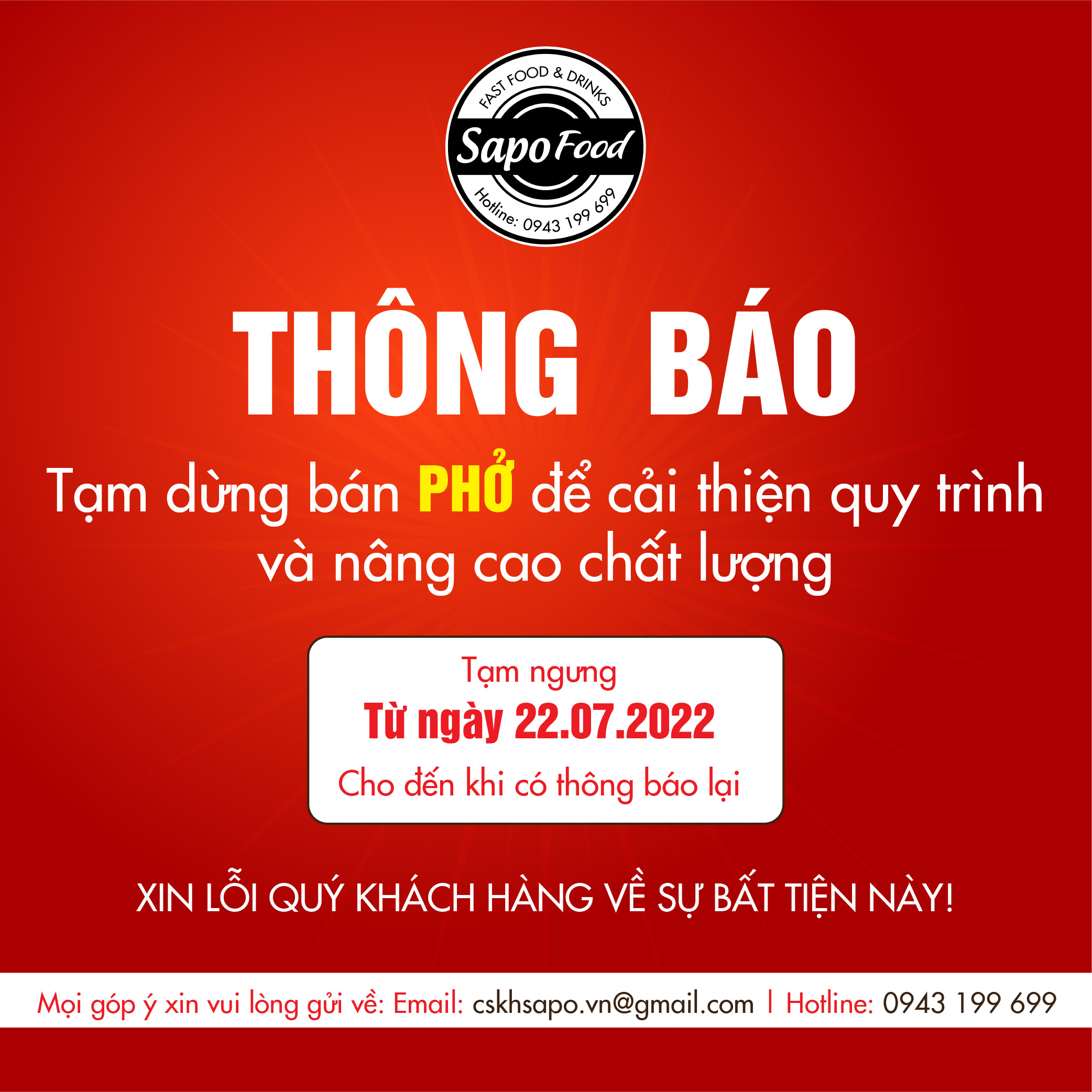 THÔNG BÁO