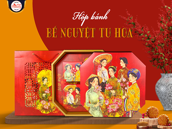 Mẫu hộp bánh trung đẹp năm 2023