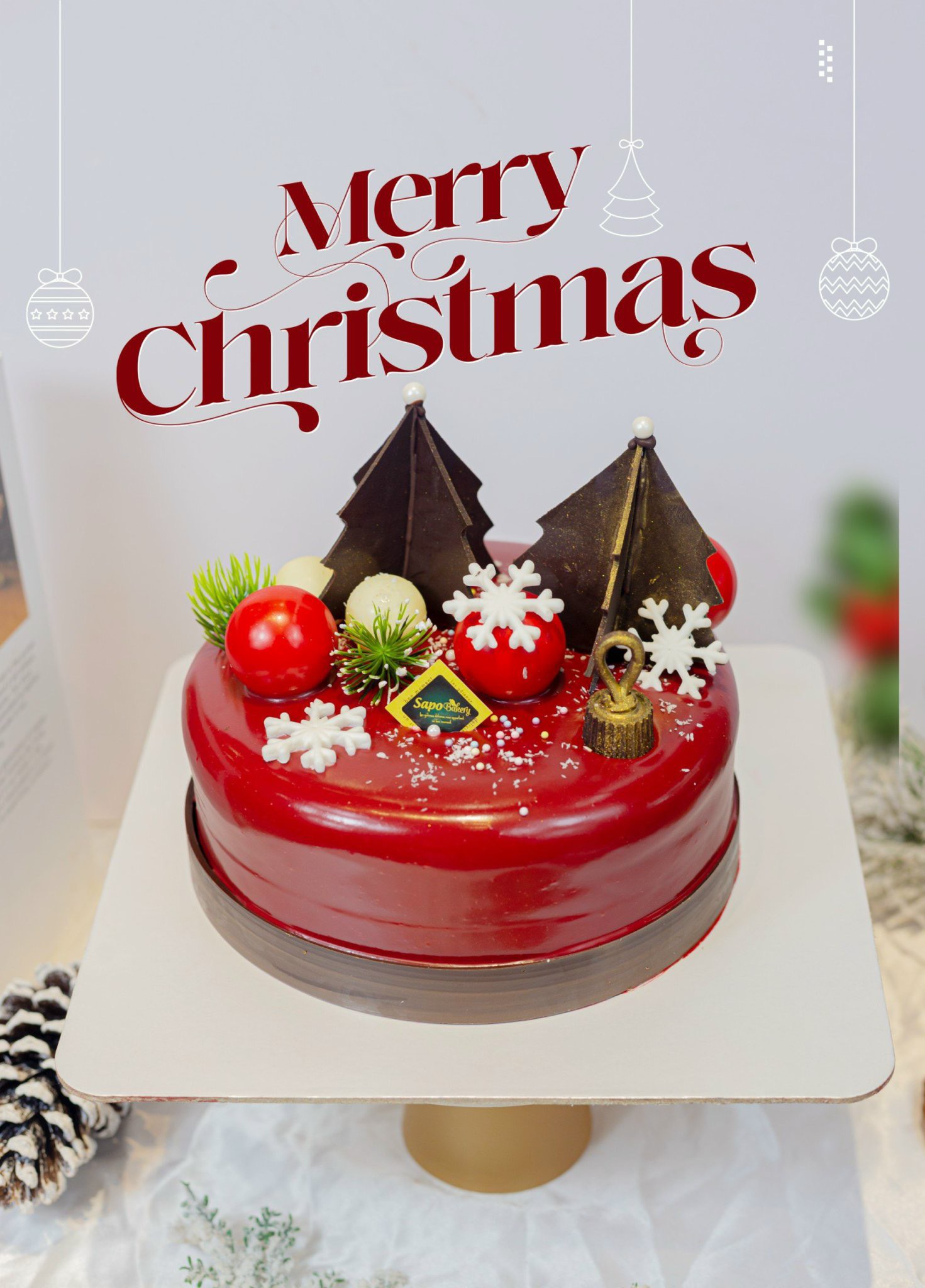 Bánh kem Noel ấm áp - Cầu chúc mùa Giáng sinh an lành