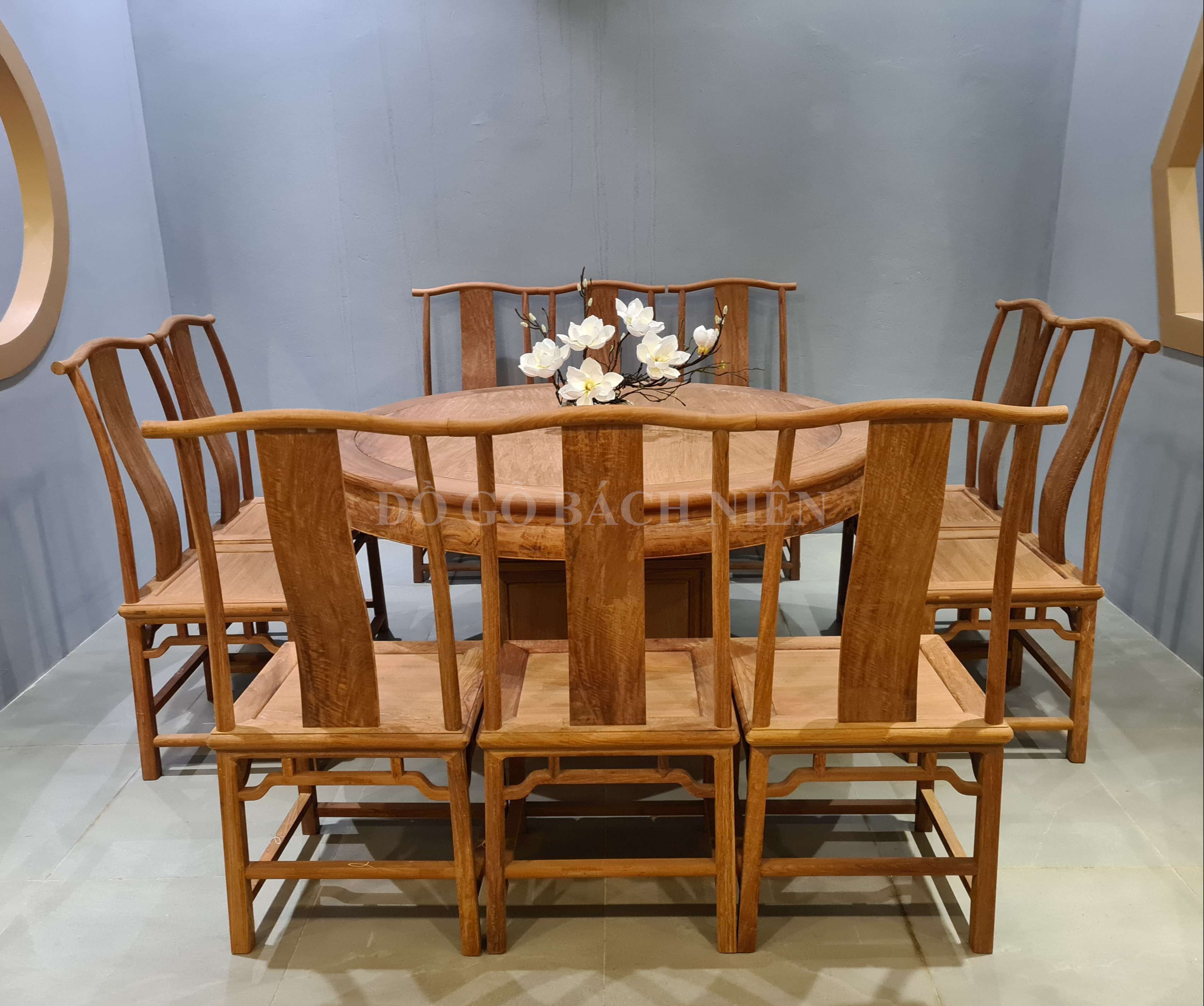 Bộ bàn ăn tròn Á Đông BA22