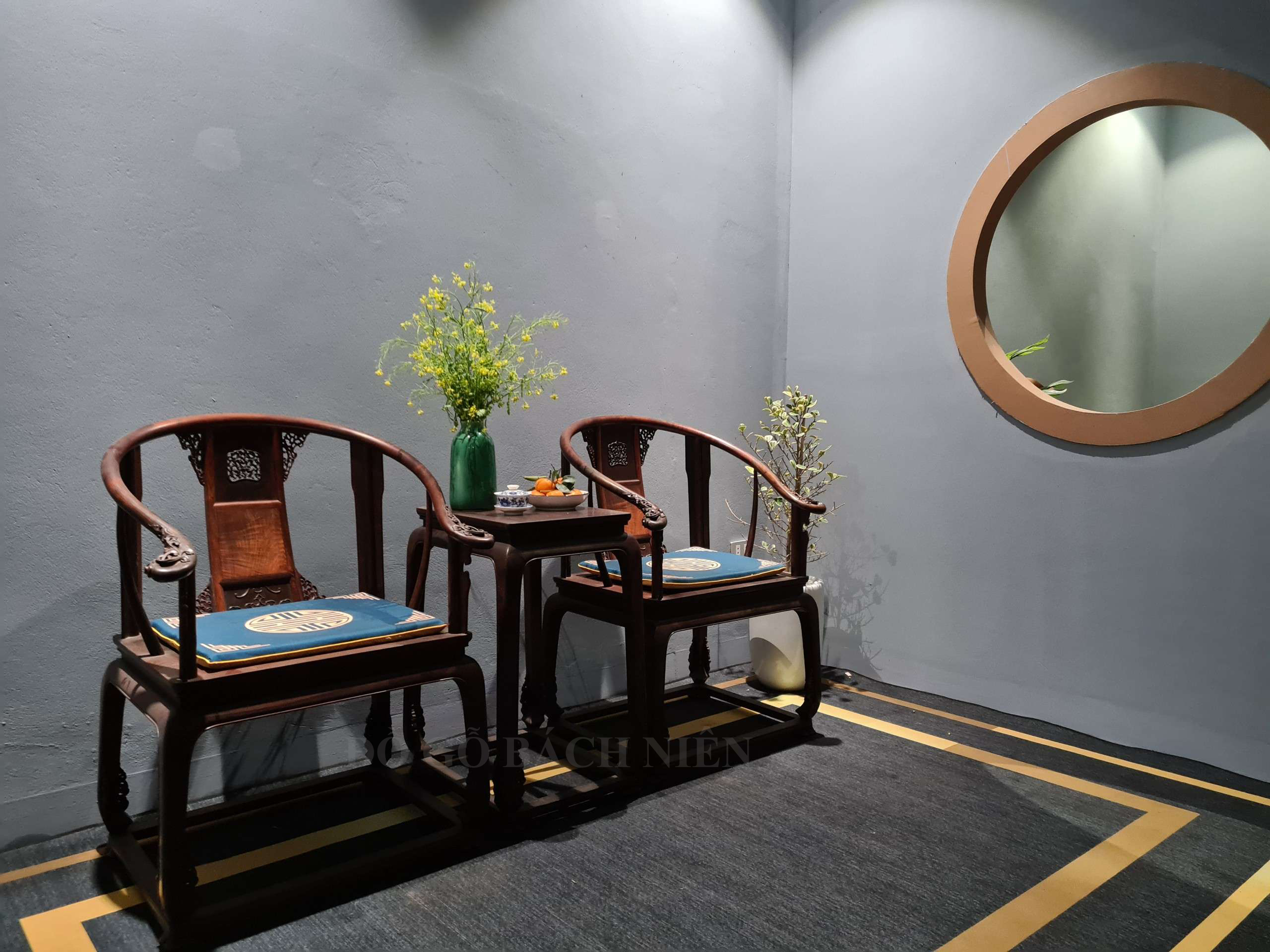 Bộ cặp ba minh đế trắc 01