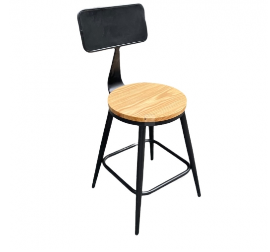 GHẾ CAFE SẮT MẶT GỖ