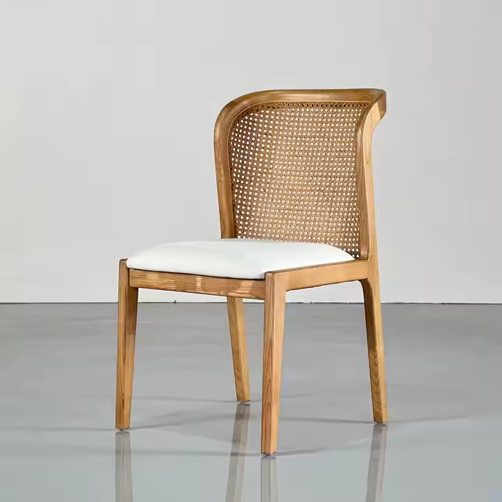 Ghế Gỗ Asley Lưng Tựa Mây GDM3