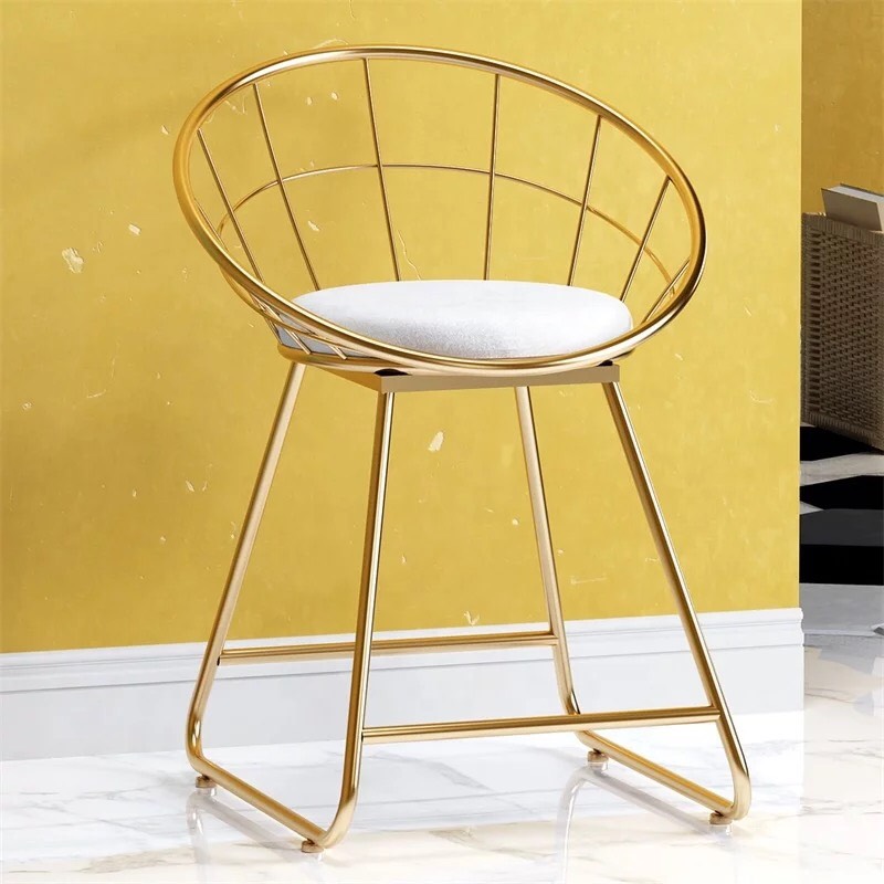 GHẾ CAFE SẮT MẠ VÀNG