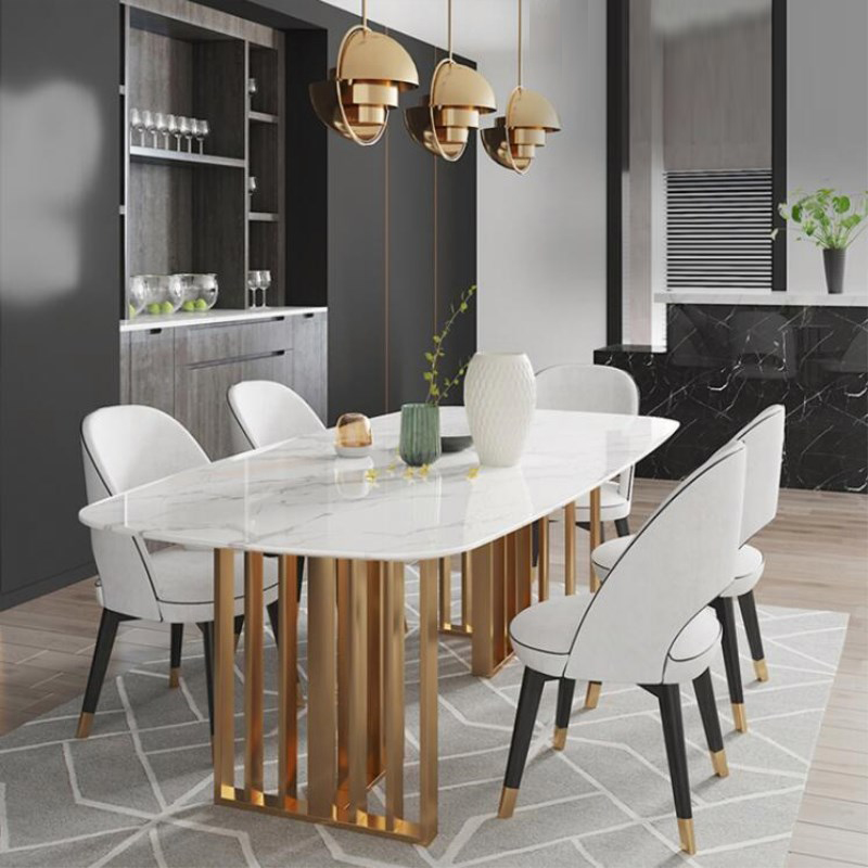 BỘ BÀN ĂN MẶT ĐÁ 4 GHẾ - BAMD21