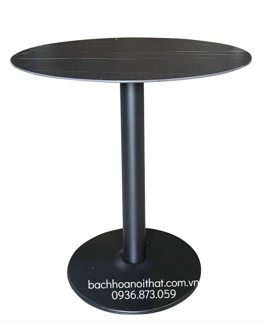 BÀN CAFE CHÂN SẮT MẶT ĐÁ CERAMIC - BCF58