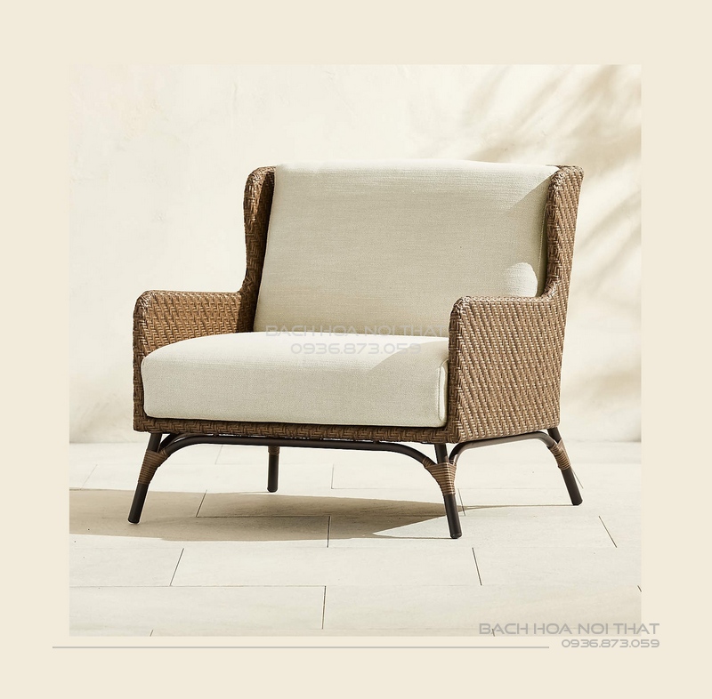 Ghế Mây Ngoài Trời Khung Sắt GD33