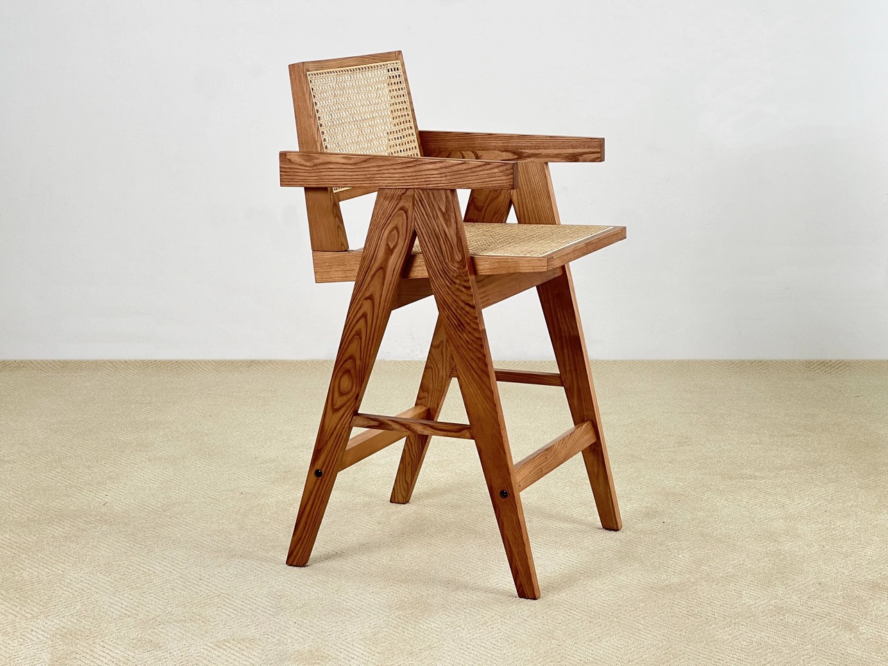 Ghế Bar Gỗ Đan Mây Vleg  GDM16