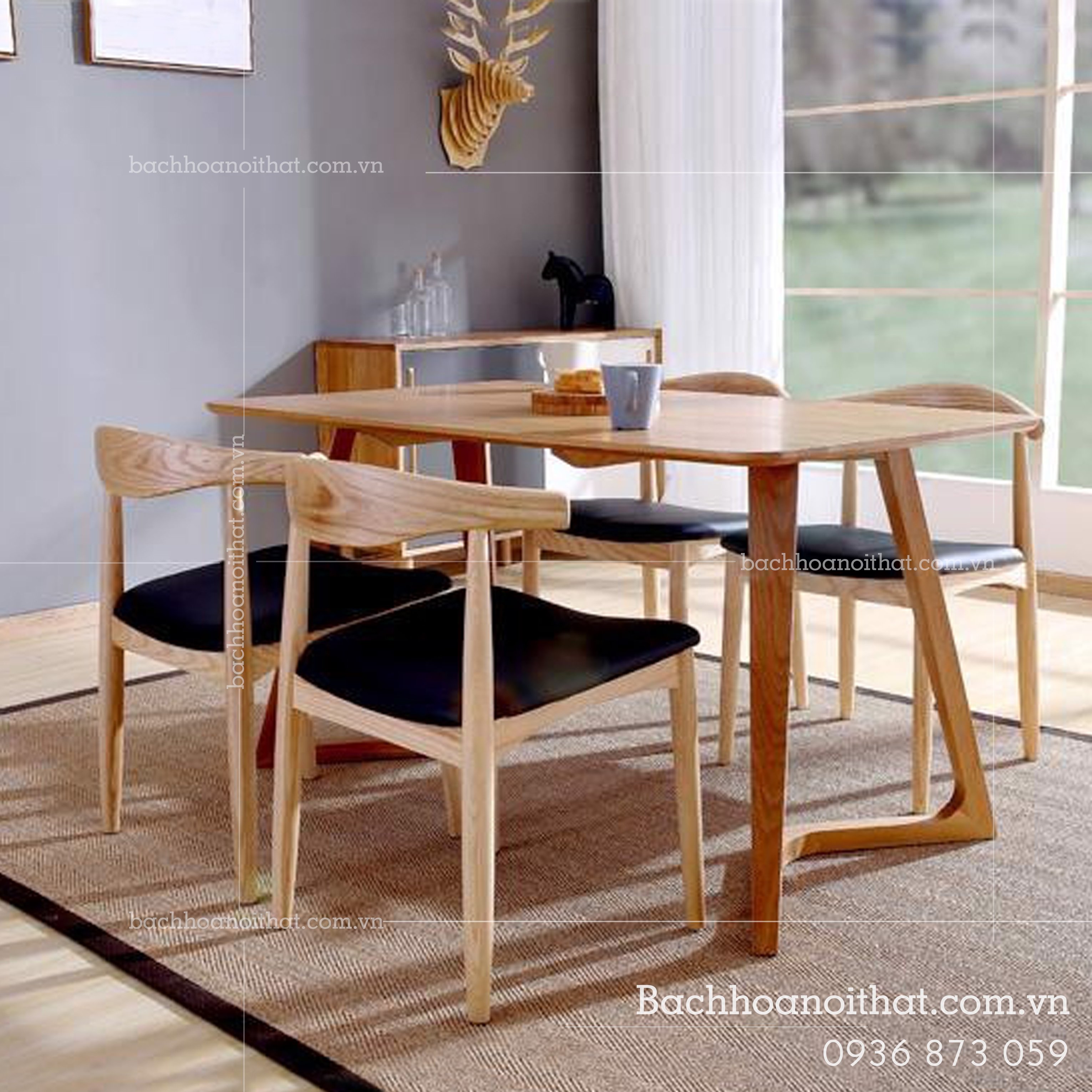 BỘ BÀN ĂN SCORDEN 4 GHẾ BULL - BBA1