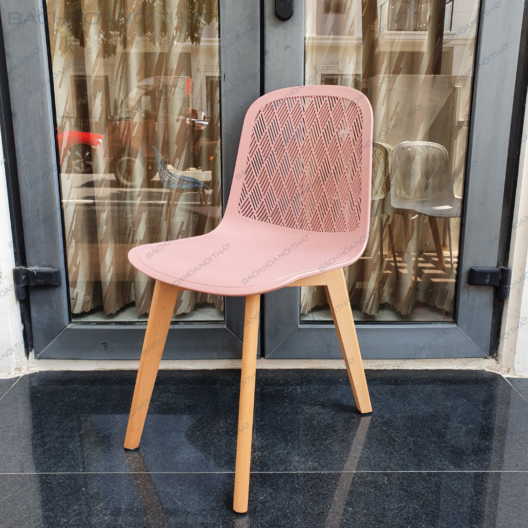 GHẾ NHỰA ĐÚC CHÂN GỖ 3003B
