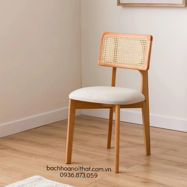 GHẾ CAFE GỖ TỰA MÂY - GAG83