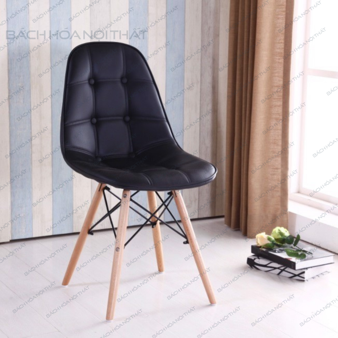 GHẾ EAMES BỌC NỆM CHÂN GỖ