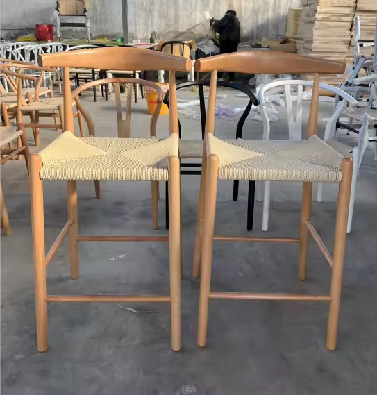 Ghế Bar Bull Gỗ Đan Dây GDD4