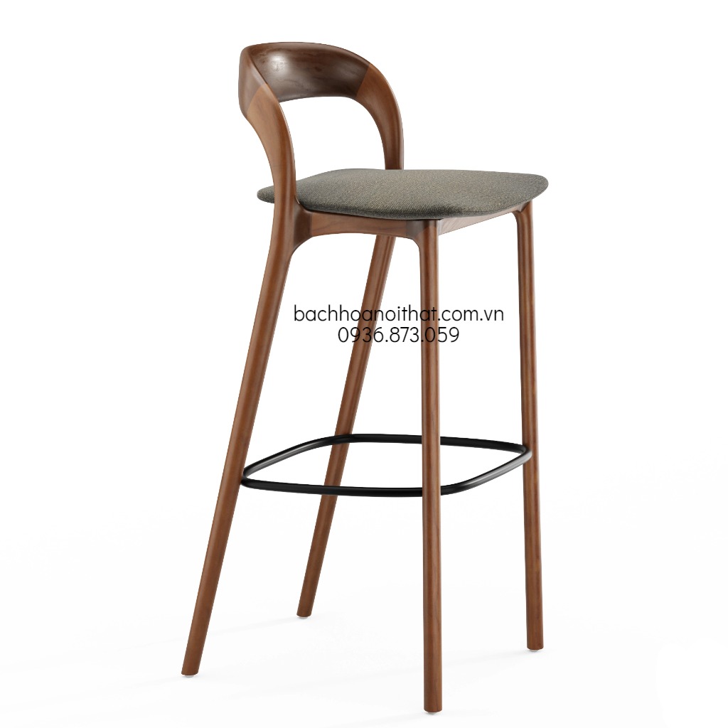 GHẾ BAR NEVA MẶT NỆM GỖ ASH - BAR40