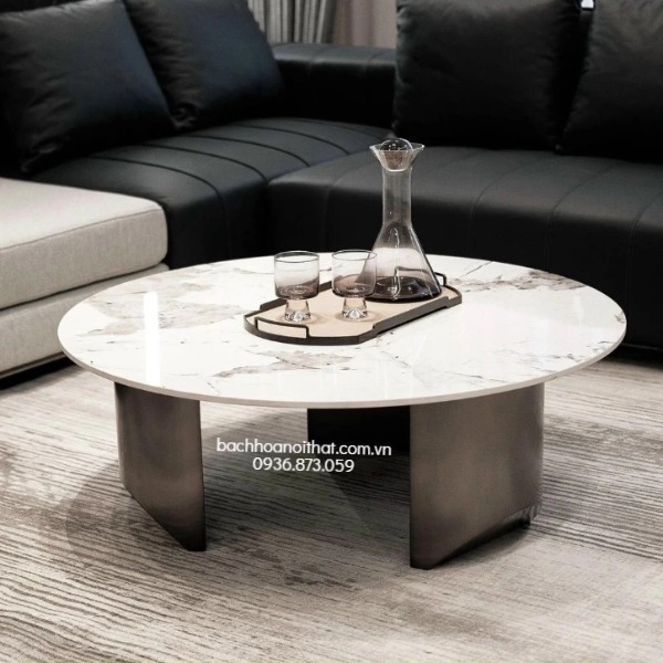 BÀN TRÀ CHÂN SẮT MẶT ĐÁ HIỆN ĐẠI - BT121