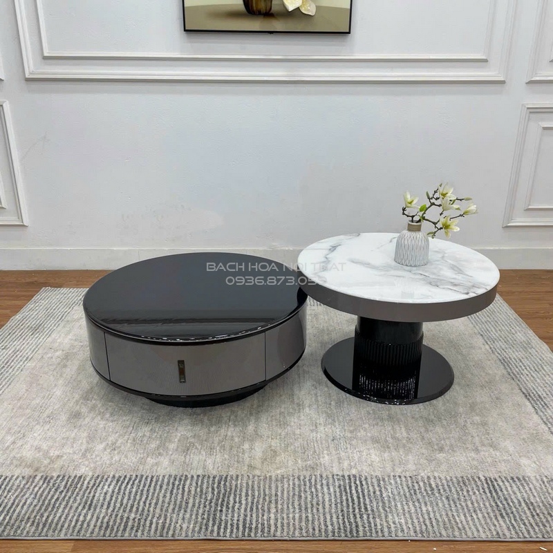 Bàn Trà Tròn Có Ngăn Kéo – BT317