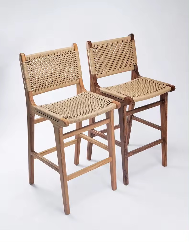 Ghế Bar Cafe Gỗ Đan Dây - GDD14