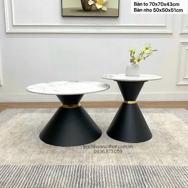 BÀN TRÀ SOFA ĐÔI MẶT ĐÁ - BT153