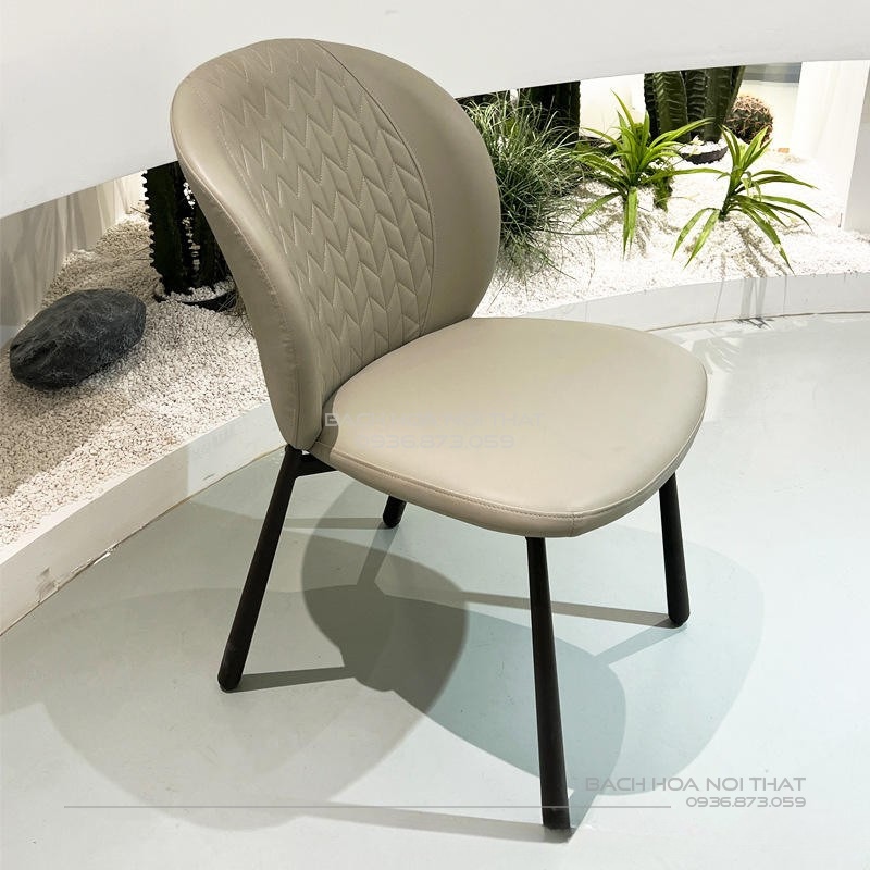 GHẾ ĂN KHÔNG TAY VỊN BỌC DA - GAN212