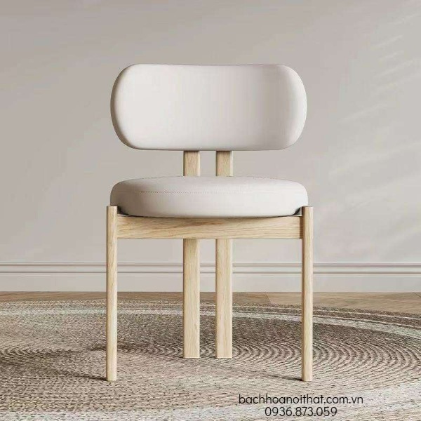 GHẾ ĂN BỌC NỆM GỖ TỰ NHIÊN - GAG98