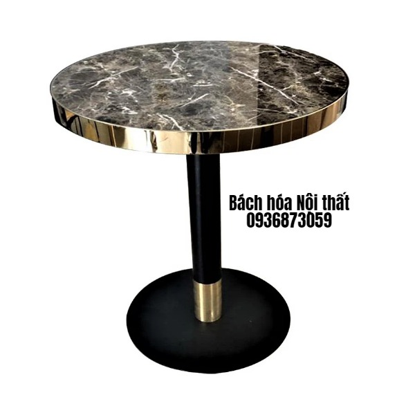 BÀN CAFE MẶT MICA VIỀN INOX - BCF59
