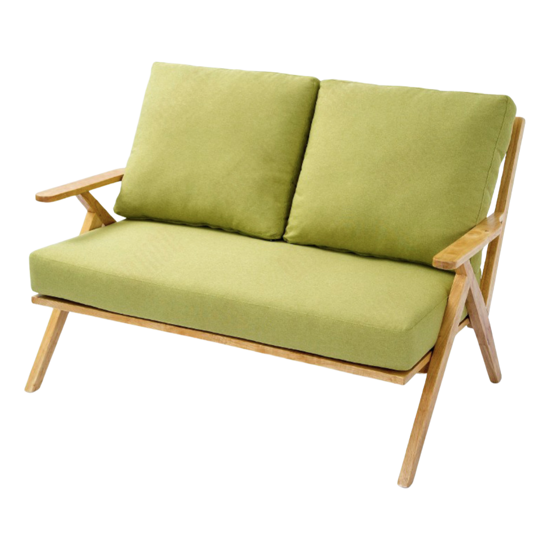 GHẾ SOFA TAY CHÉO ĐÔI GỖ CAO SU - SFG05