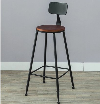 GHẾ BAR CAFE MẶT GỖ LƯNG SẮT - BAR15