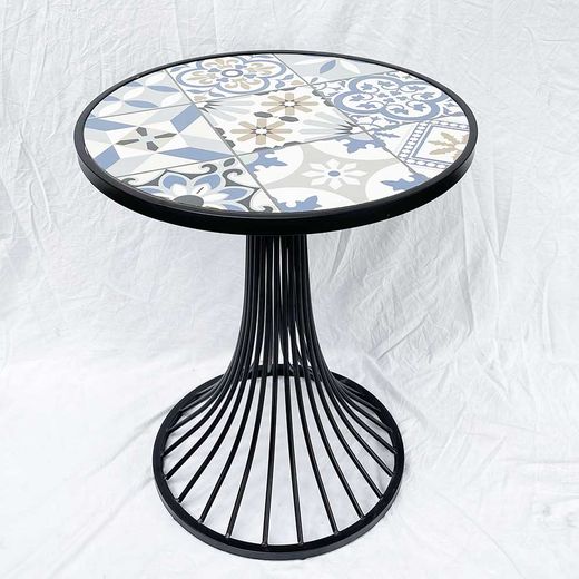 BÀN CAFE GẠCH HOA VĂN CHÂN LOA KÈN - BCF05