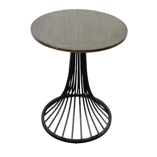 BÀN CAFE CHÂN LOA KÈN MẶT GỖ - BCF10