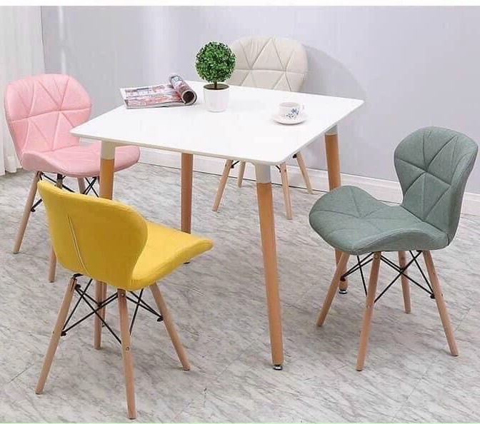 BỘ BÀN GHẾ CAFE 4 GHẾ CÁNH BƯỚM - CF17