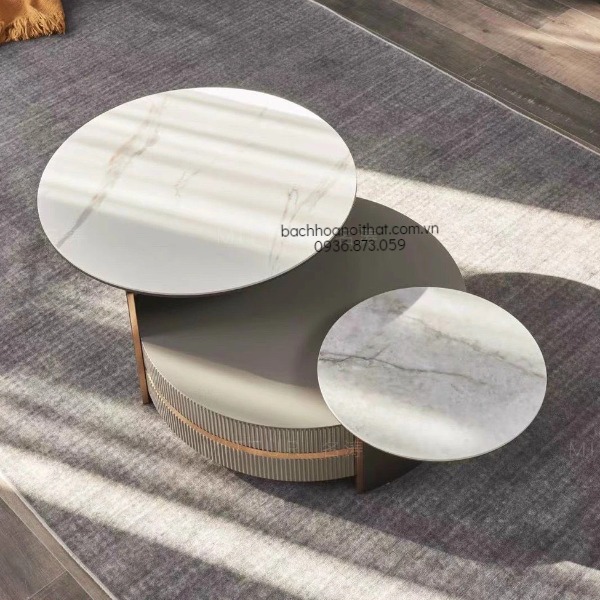 BÀN TRÀ MẶT ĐÁ TRÒN - BT129