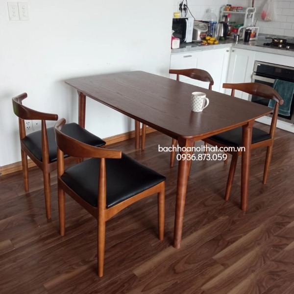 BỘ BÀN ĂN MANGO 4 GHẾ BULL GIÁ RẺ - BBA10