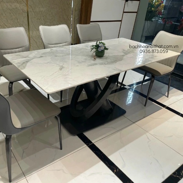 BÀN ĂN MẶT ĐÁ CERAMIC NHẬP KHẨU