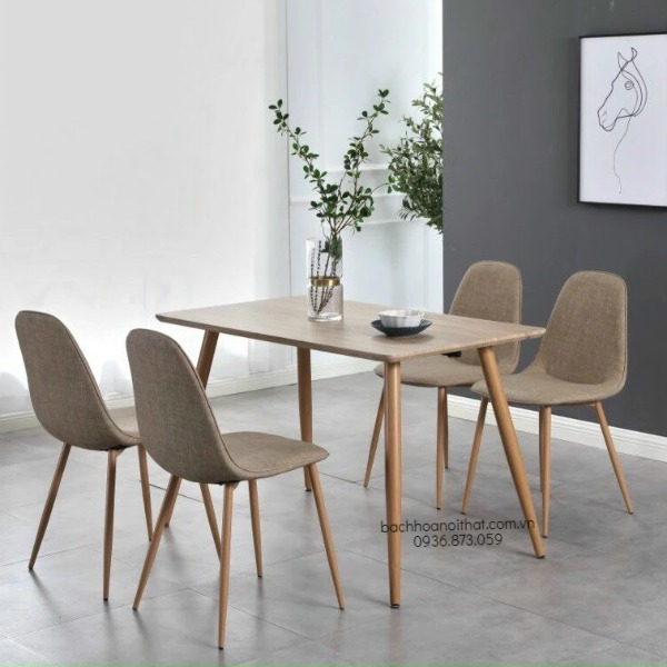 BỘ BÀN ĂN GỖ MDF 4 GHẾ GIÁ RẺ - BBA42