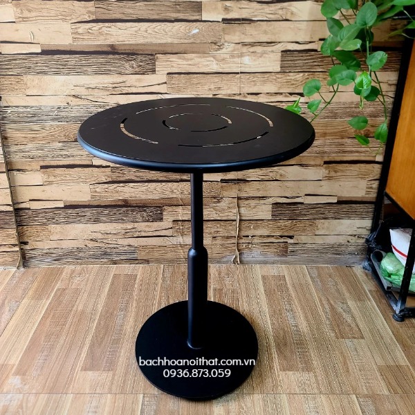 Bàn Caphe Tròn Chân Sắt Mặt Tôn - BCF73