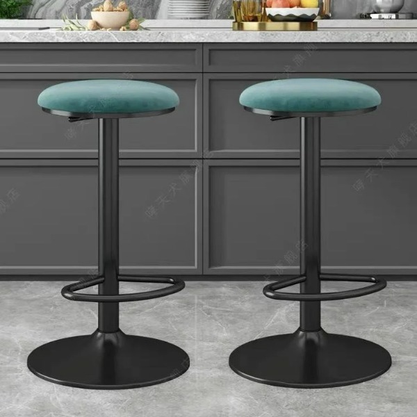 GHẾ BAR ĐÔN TRÒN CHÂN SƠN ĐEN - BAR30