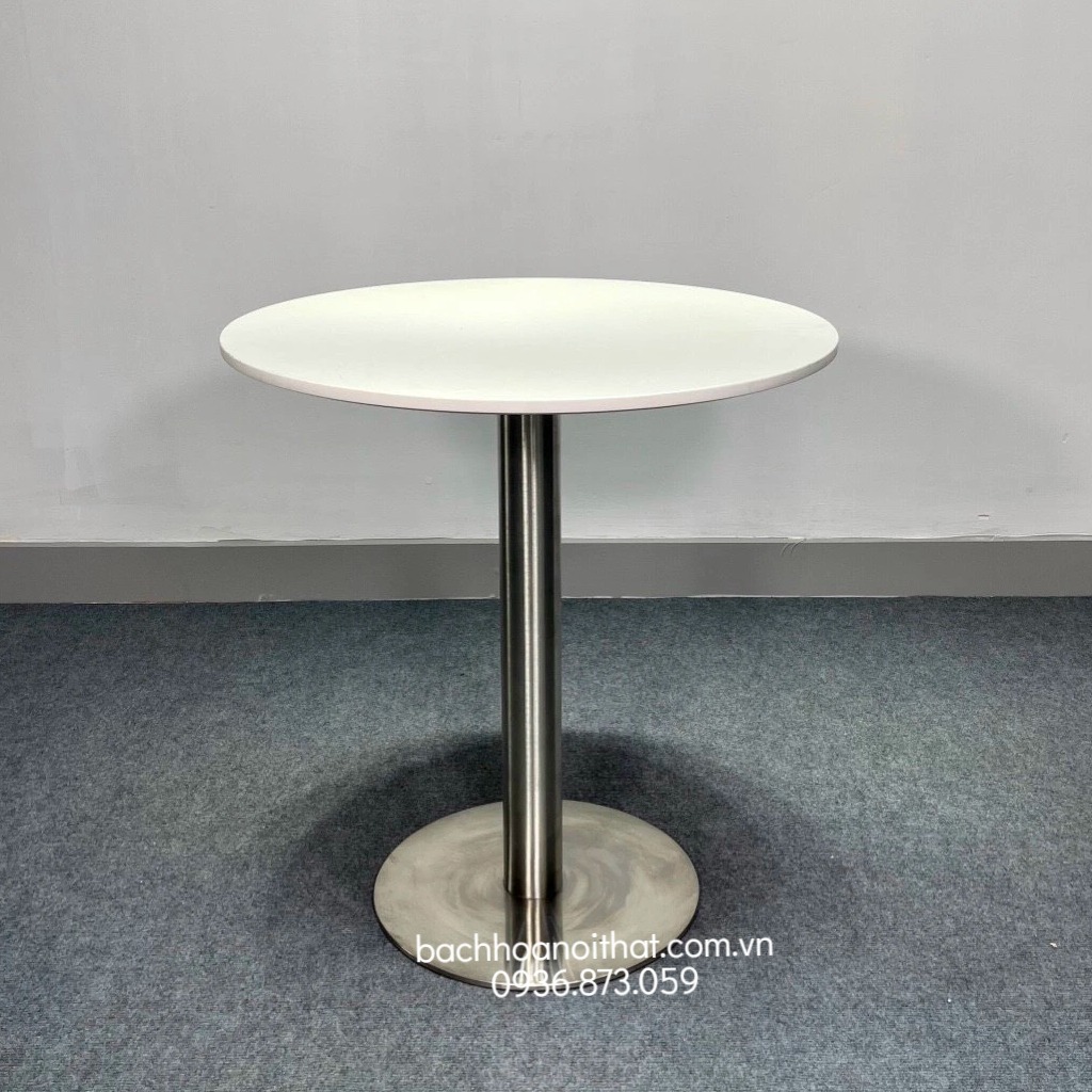 BÀN CAFE MẶT GỖ MDF SƠN CHÂN INOX - BCF62