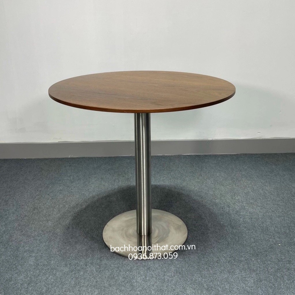 BÀN CAFE MẶT GỖ MDF CHÂN INOX - BCF61