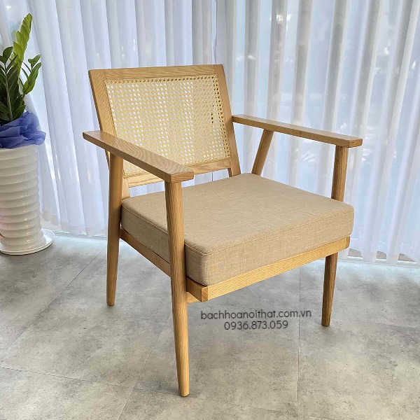 GHẾ SOFA MÂY TỰA LƯNG GỖ ASH - SFG27