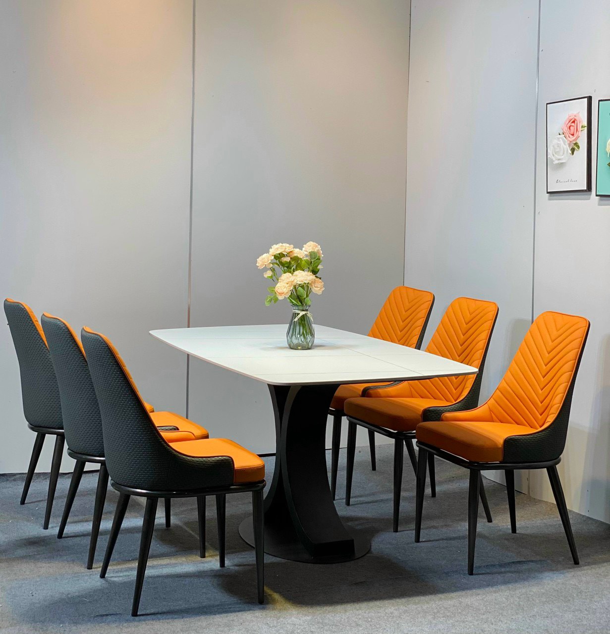 Bộ Bàn Ăn Channel 6 Ghế Spine-BBA47