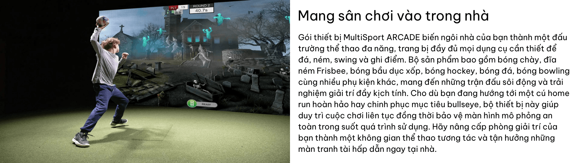 Thiết bị mổ phỏng thể thao đa năng TruGolf MultiSport ARCADE