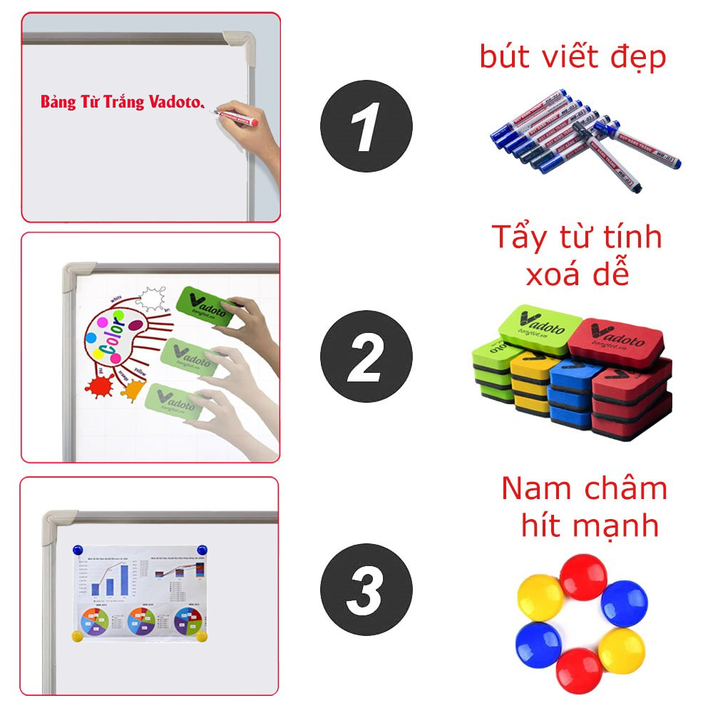 Bảng Từ Trắng Văn Phòng Vadoto EcoTech (VDT110-E2)