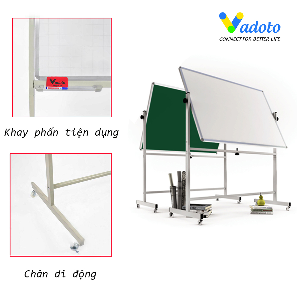 Bảng Di Động 2 Mặt: 1 Mặt Từ Trắng + 1 Mặt Từ Xanh (VDT413-N4)